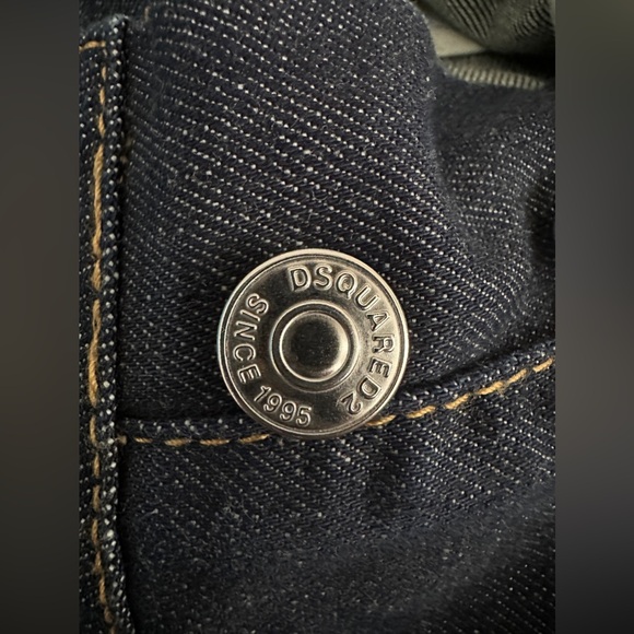 DSQUARED2 Women's Raw Denim Pants 42 COOL GIRL JEAN Cropped  Indigo Blue - Picture 5 of 6